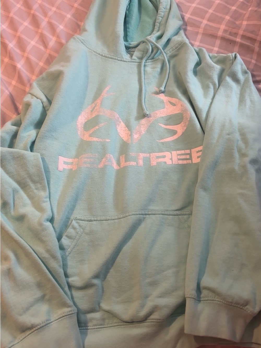 Realtree Light Aqua Pullover Hoodie with Logo